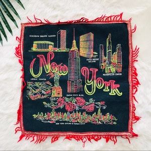 Authentic Vintage 1940s New York Pillow Case